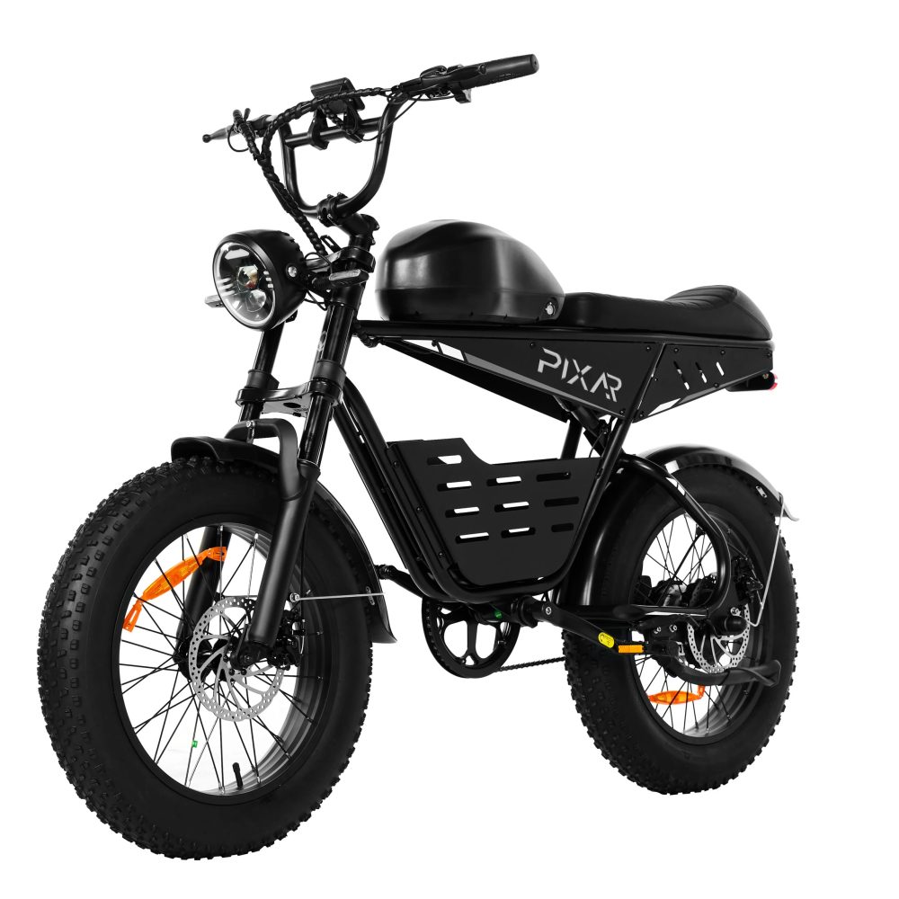 Pixar SuperV Electric Bike 500W | Long Range Fat Tire E-Bike with Dual Battery Options
