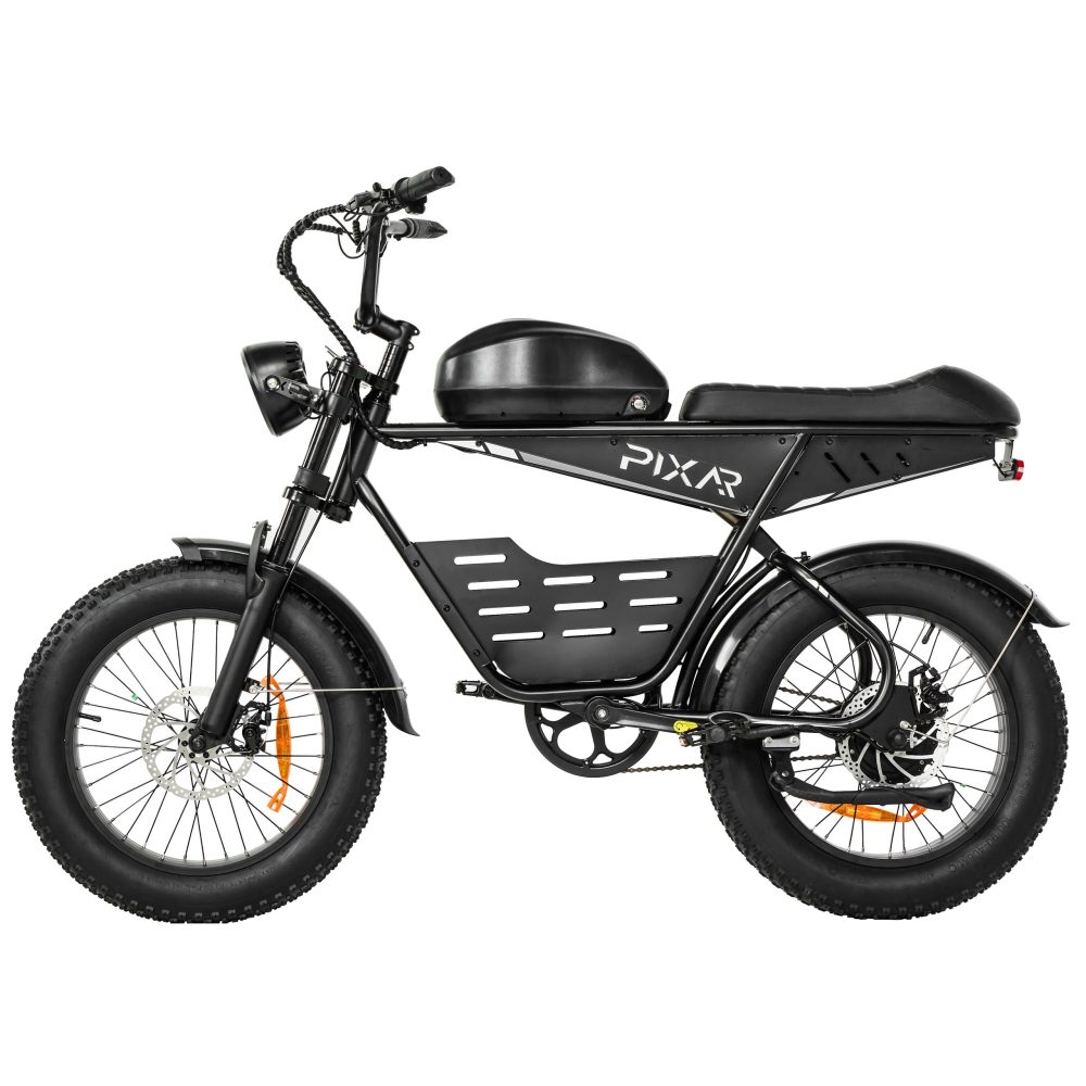 Pixar SuperV Electric Bike 500W | Long Range Fat Tire E-Bike with Dual Battery Options