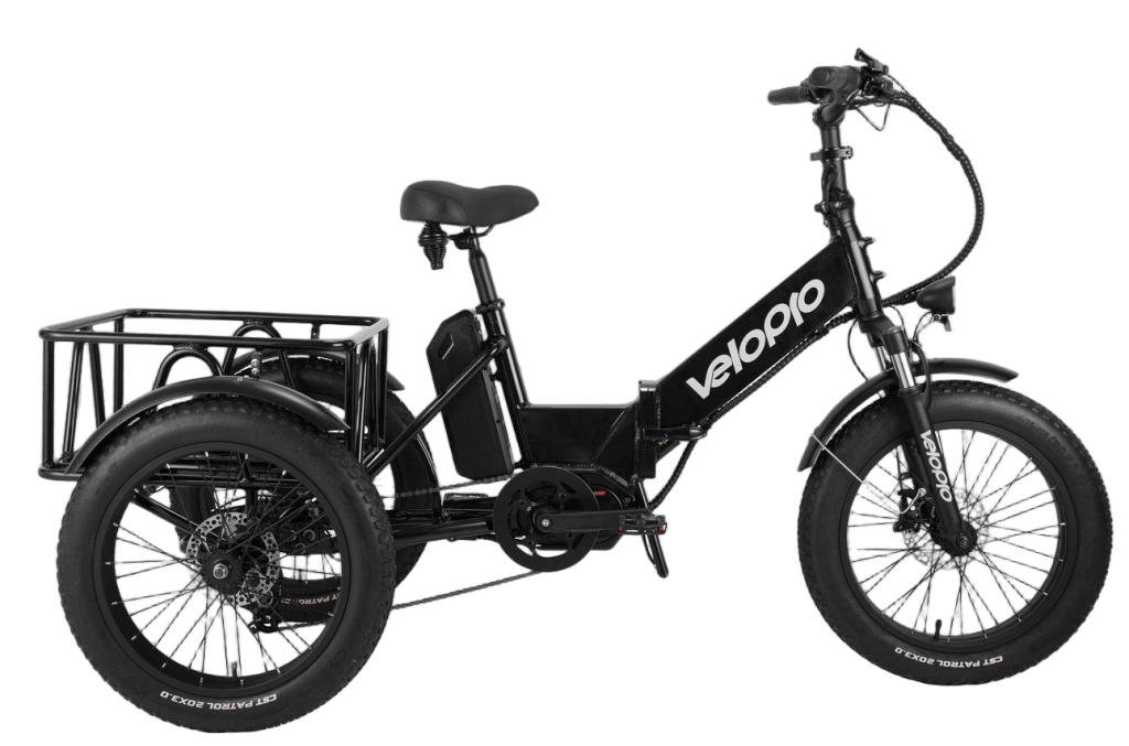 Velopro TR300 Folding Electric Bike 48V 24Ah Dual Battery | 500W Mid-Drive Long Range E-Bike