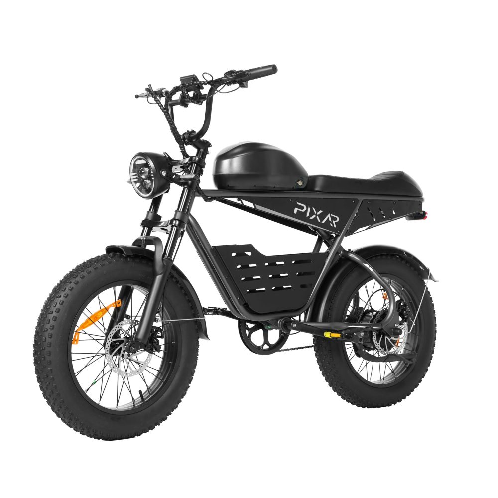 Pixar SuperV Electric Bike 500W | Long Range Fat Tire E-Bike with Dual Battery Options