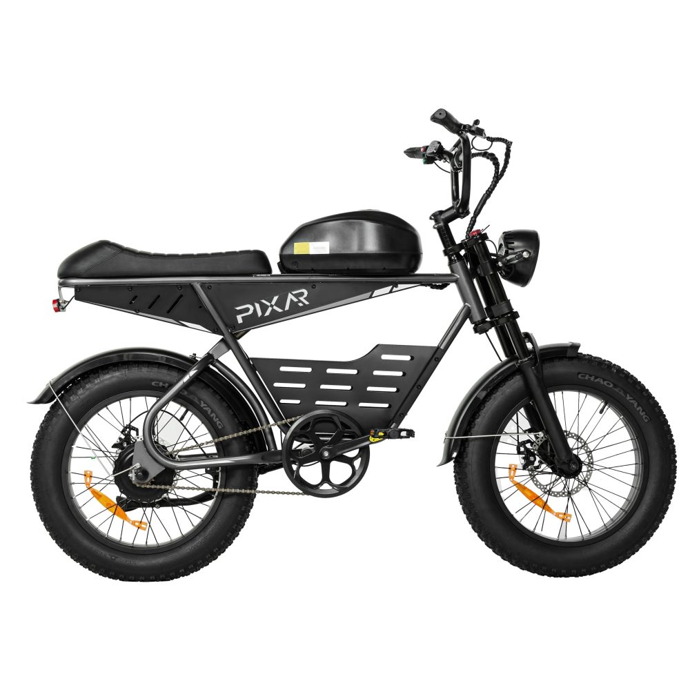 Pixar SuperV Electric Bike 500W | Long Range Fat Tire E-Bike with Dual Battery Options