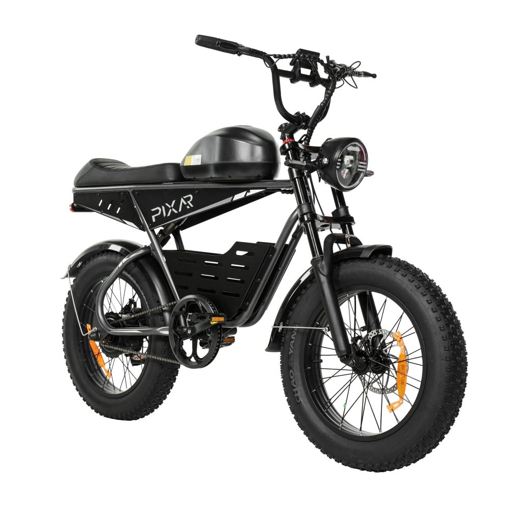 Pixar SuperV Electric Bike 500W | Long Range Fat Tire E-Bike with Dual Battery Options
