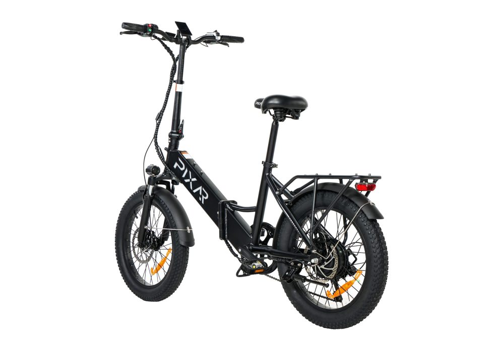 Vélo électrique pliable PIXAR WIND1 - Moteur 500W, batterie 48V 10.4Ah, pneus larges 20×3", Shimano 7 vitesses, freins à double disque (jusqu'à 45 km d'autonomie) 49 Vélo électrique pliable PIXAR WIND1 - Moteur 500W, batterie 48V 10.4Ah, pneus larges 20×3", Shimano 7 vitesses, freins à double disque (jusqu'à 45 km d'autonomie)