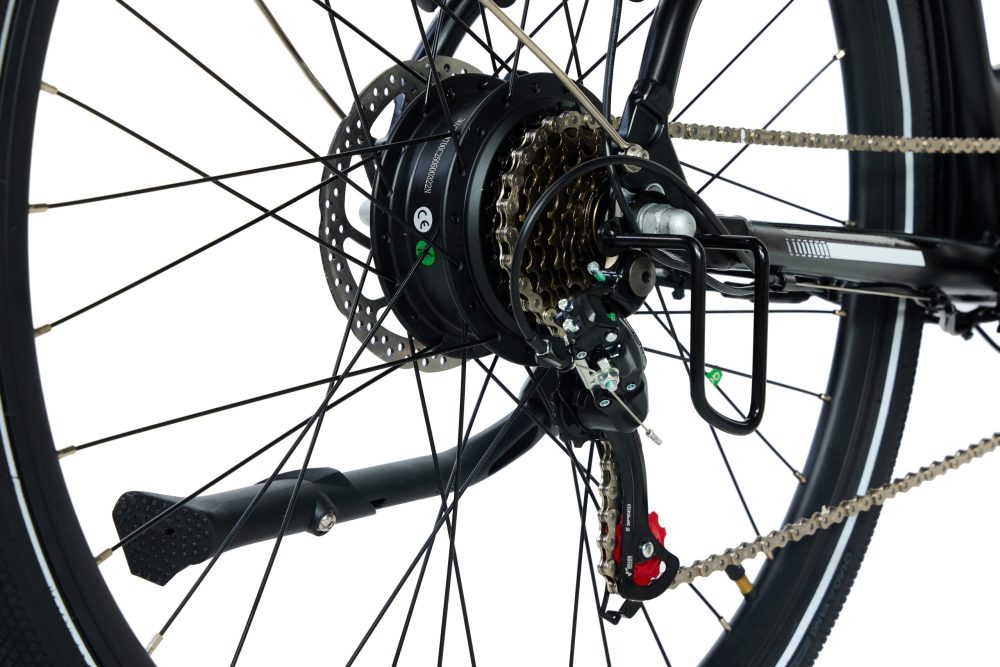 Rower elektryczny Pixar City1 | Silnik 36 V 250 W, zasięg 45 km, 7 biegów Shimano