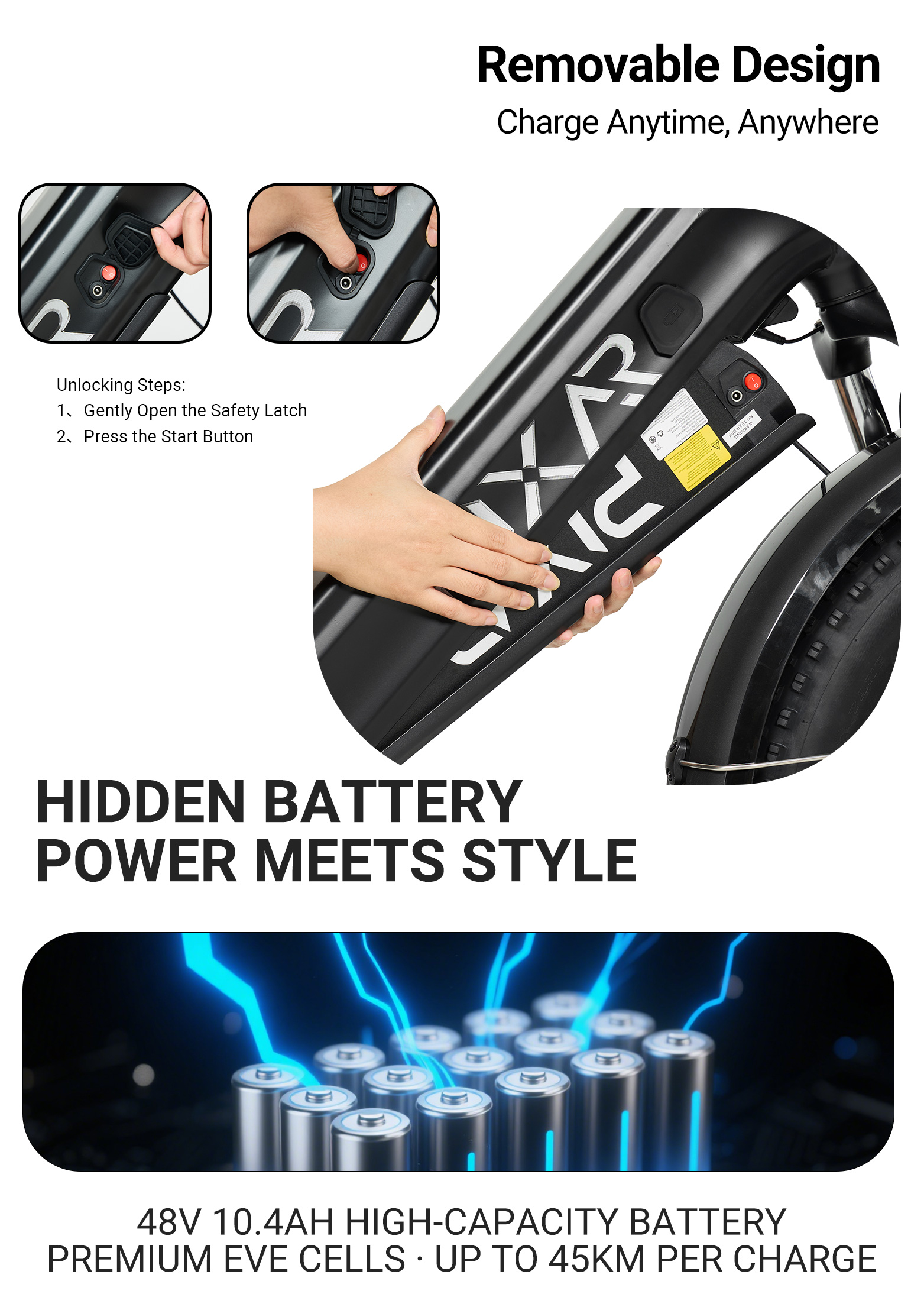 Pixar Ride1 Electric Bike 500W | Powerful City & Off-Road E-Bike 59