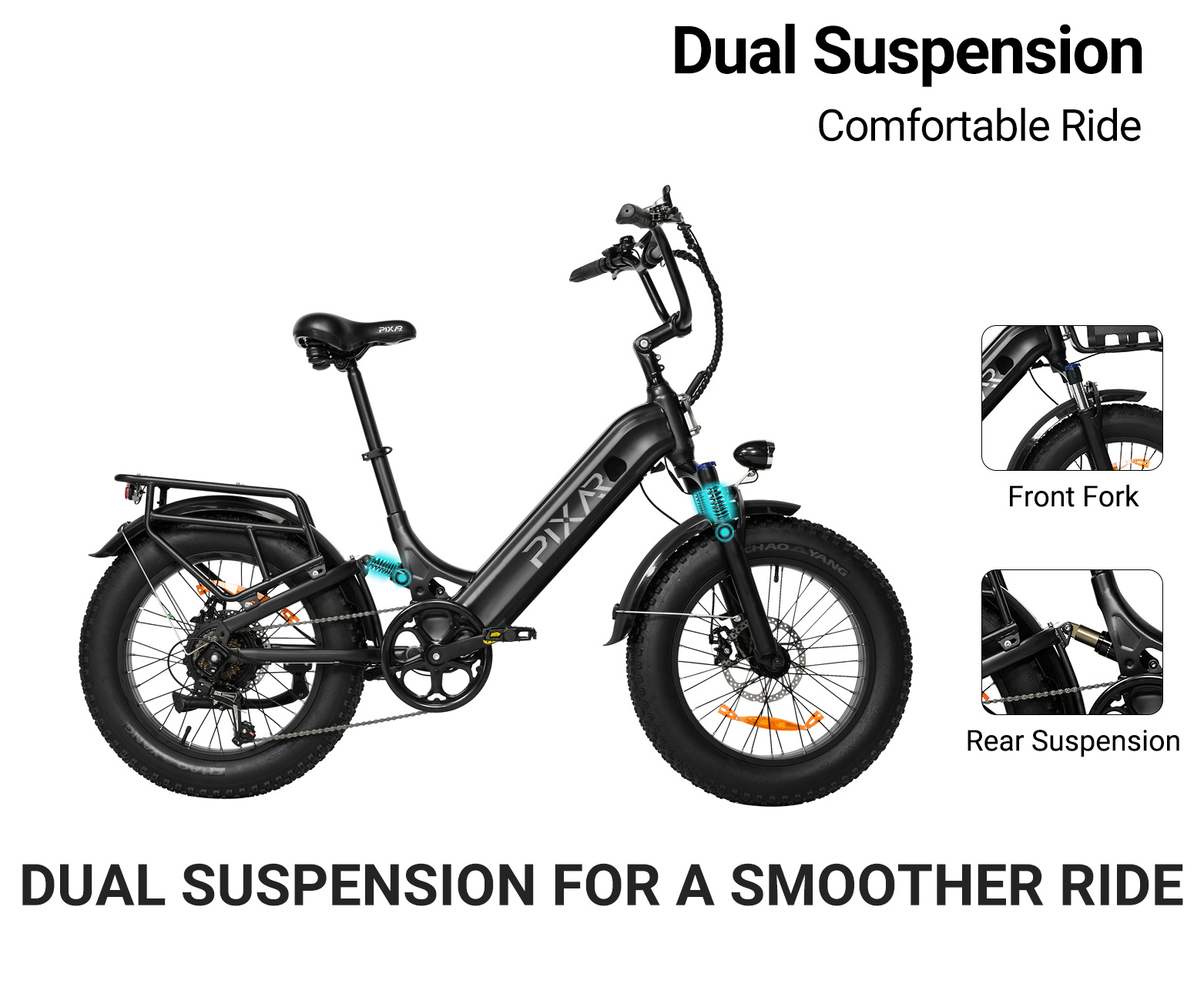 Pixar Ride1 Electric Bike 500W | Powerful City & Off-Road E-Bike 63