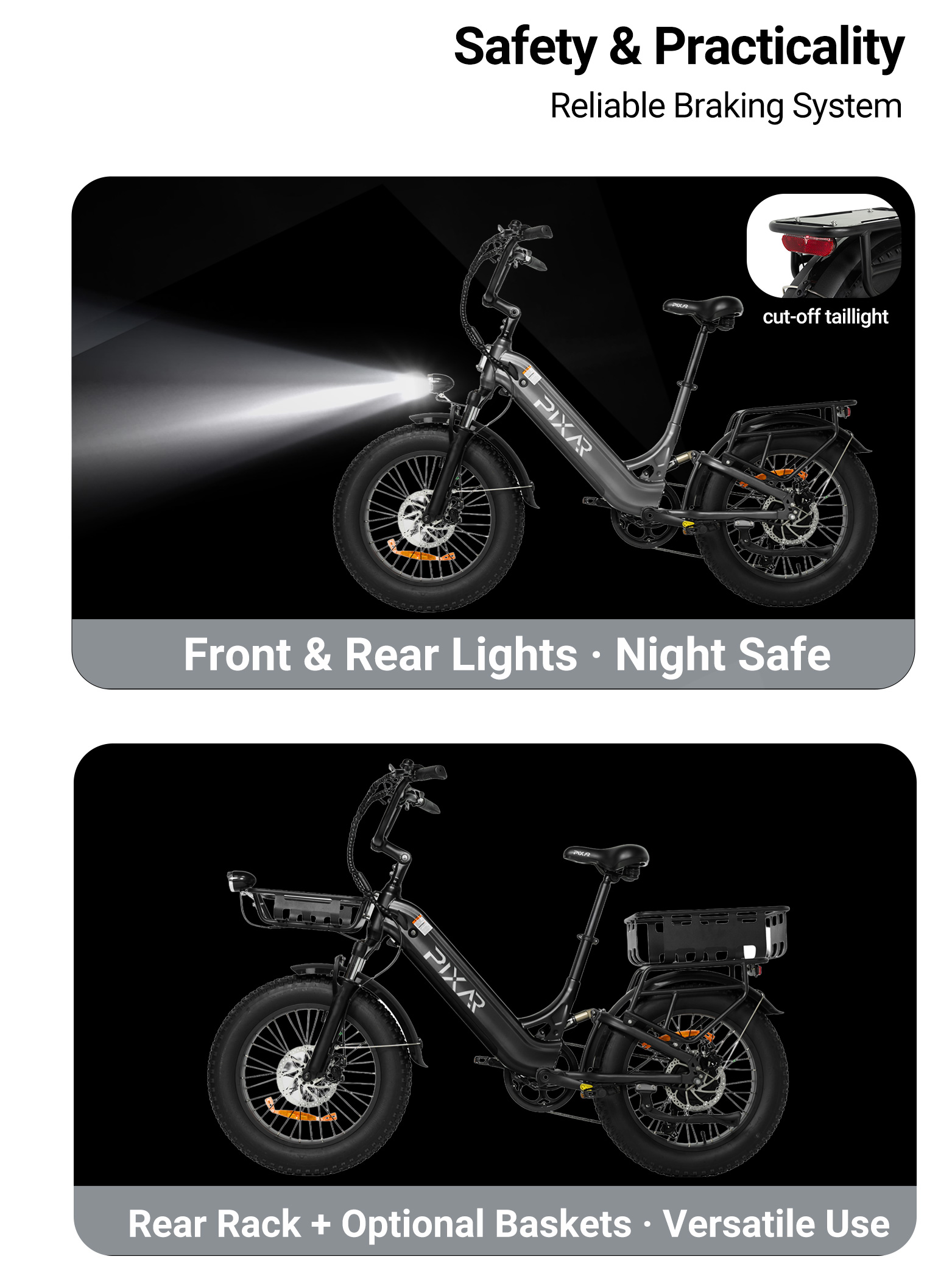 Pixar Ride1 Electric Bike 500W | Powerful City & Off-Road E-Bike 67