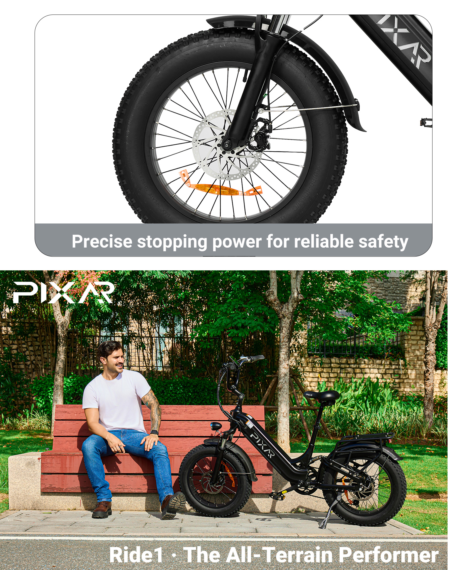 Pixar Ride1 Electric Bike 500W | Powerful City & Off-Road E-Bike 69