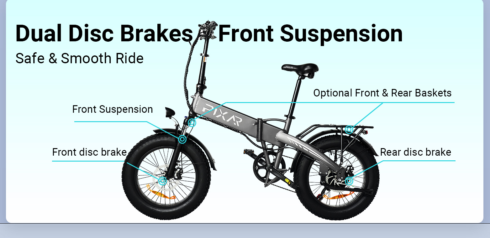 Pixar Star 1 Electric Bike | 500W 48V15AH Lithium Battery | 21-Speed Mini E-Bike 9