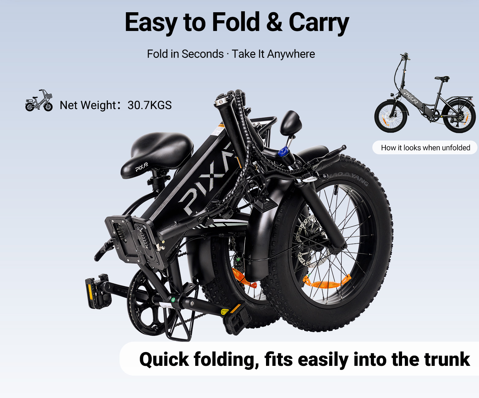 Pixar Star 1 Electric Bike | 500W 48V15AH Lithium Battery | 21-Speed Mini E-Bike 11