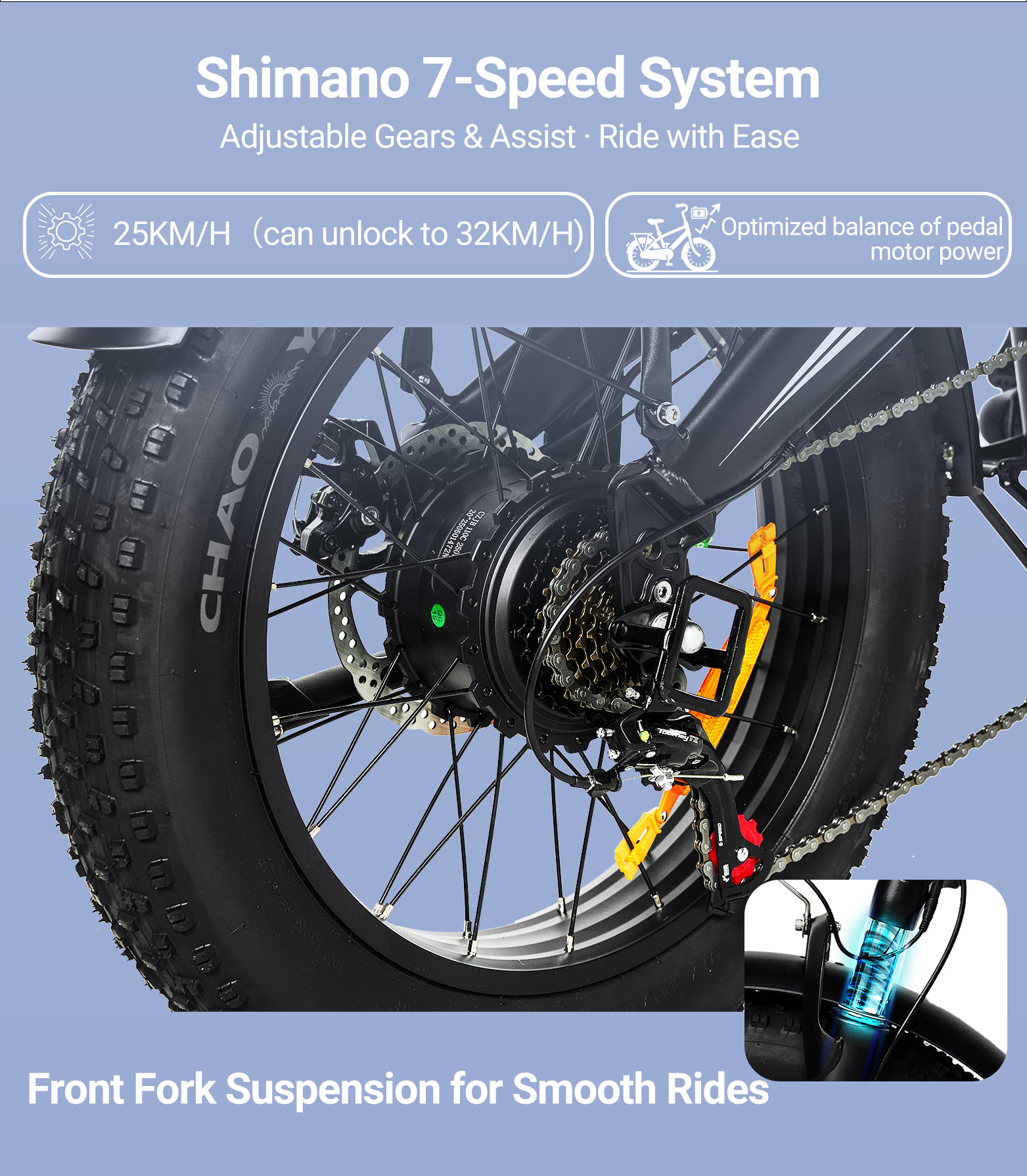 Pixar Star 1 Electric Bike | 500W 48V15AH Lithium Battery | 21-Speed Mini E-Bike 17