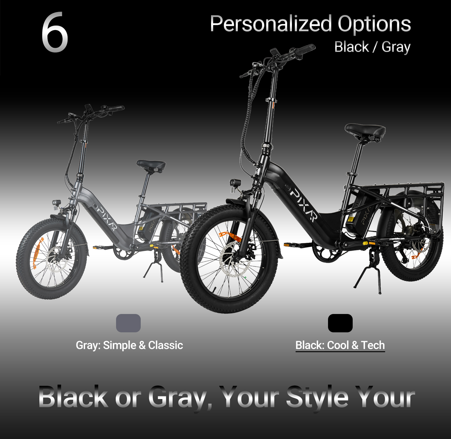 Pixar Plus7 Electric Bike 500W 20" Fat Tire | Long Range City & Off-Road E-Bike 71