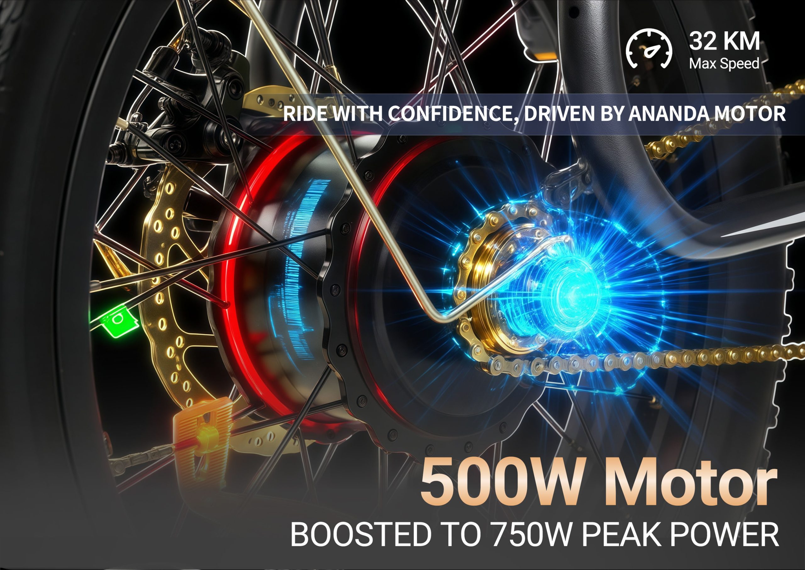 Pixar SuperV Electric Bike 500W | Long Range Fat Tire E-Bike with Dual Battery Options 69