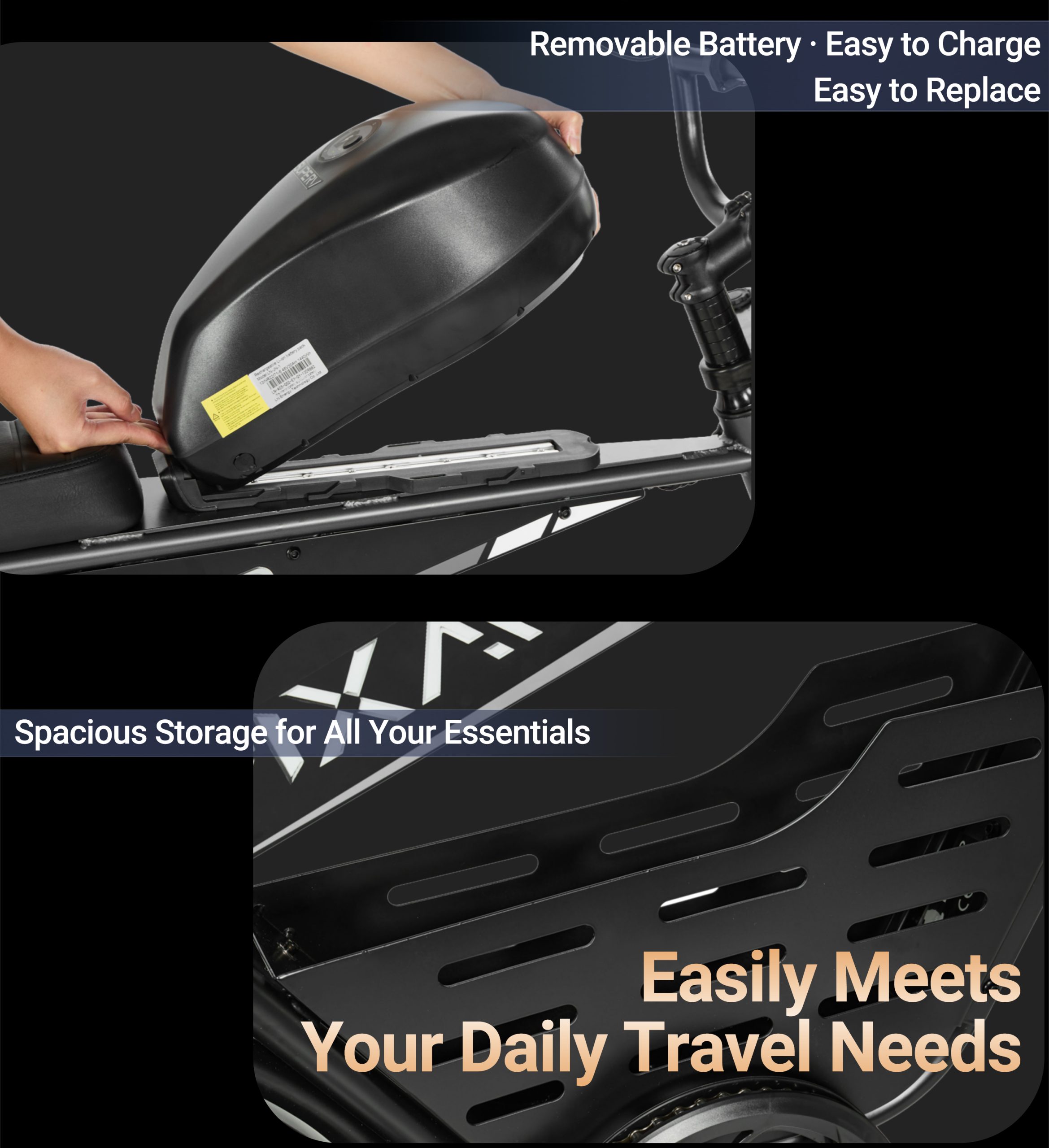 Pixar SuperV Electric Bike 500W | Long Range Fat Tire E-Bike with Dual Battery Options 59